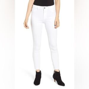 DL1961 Farrow High-Rise Skinny White Jean in Porcelain,‎ Size 26